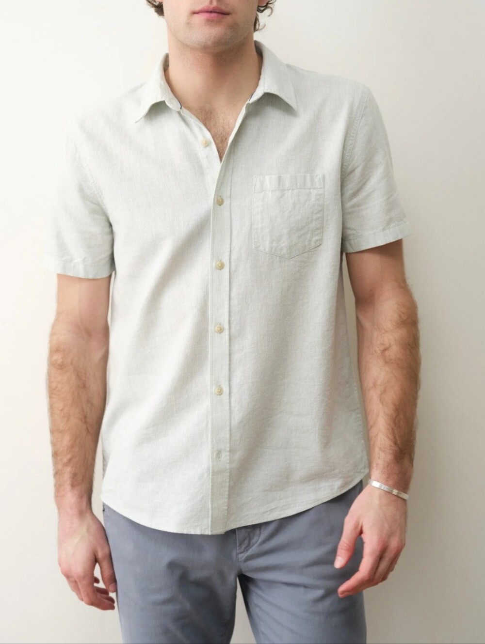 Marine Layer Better-Than-Linen Short Sleeve Shirt- S